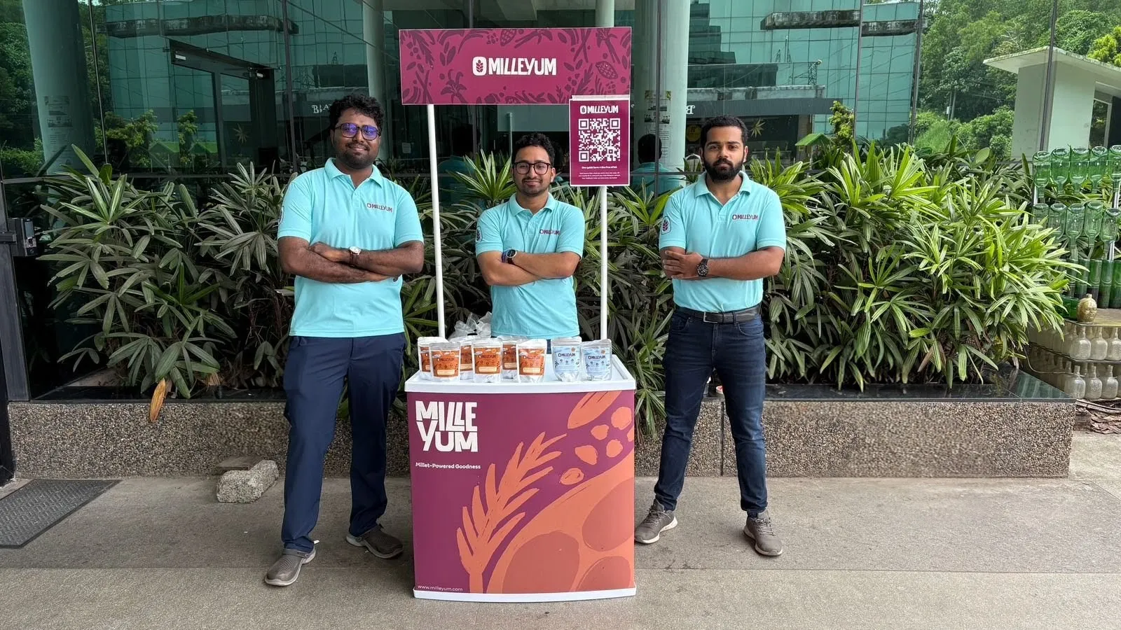 The Milleyum team at a product showcase